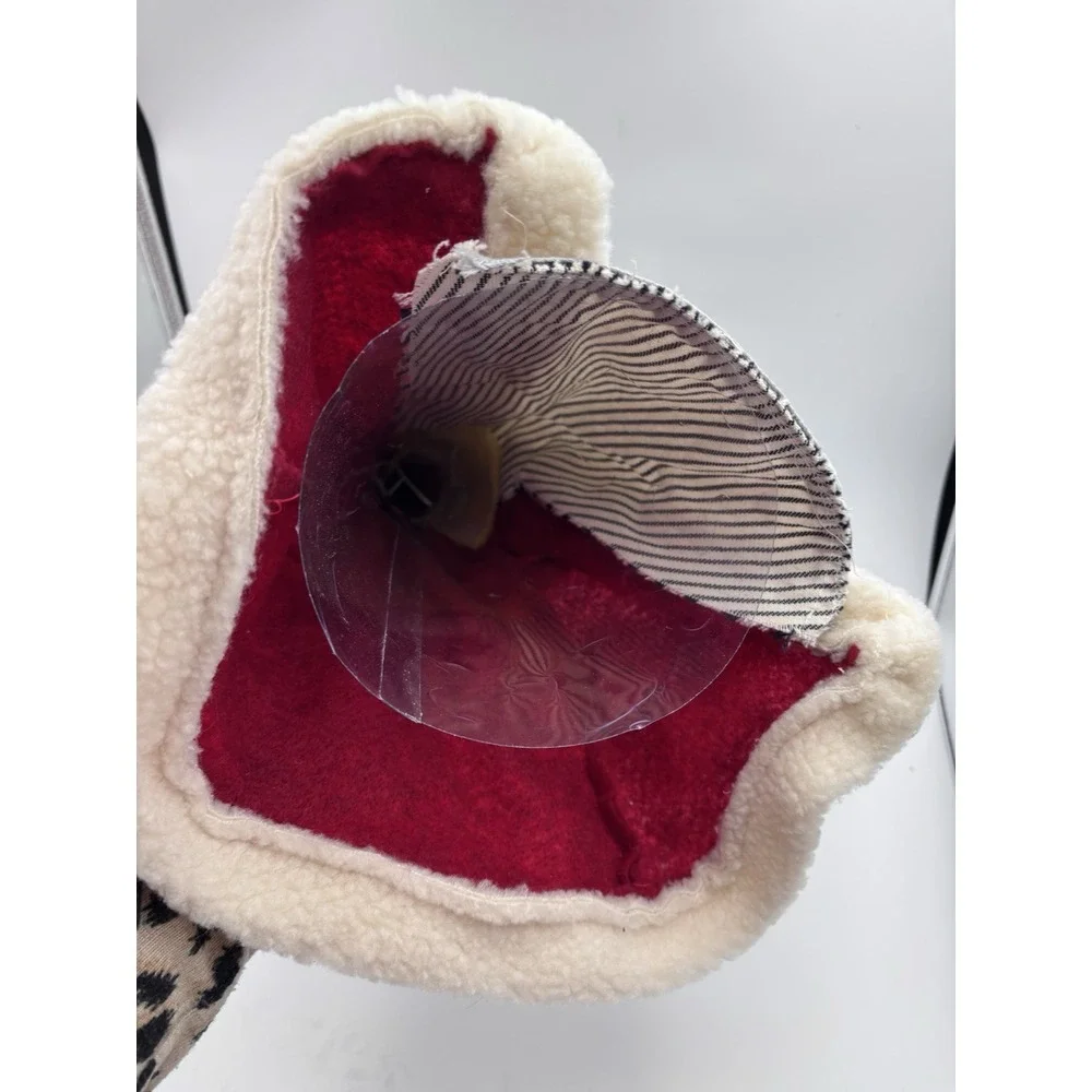 Angel Christmas Tree Topper / Table Top‎ ,Blonde Hair, Red/White Hooded Coat